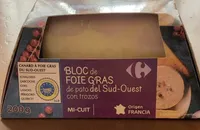 Bloc de foie gras de pato del Sud- Ouest con trozos