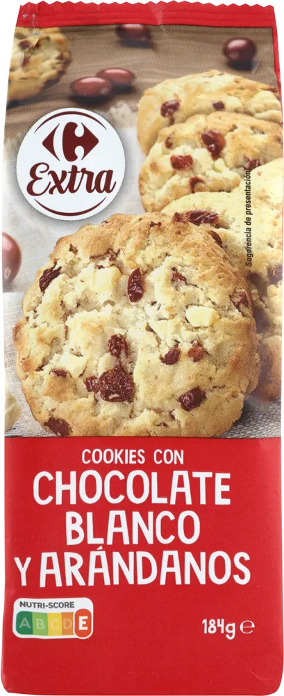 Cookies con chocolate blanco y arándanos