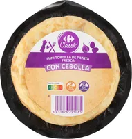 Mini tortilla de patata fresca con cebolla