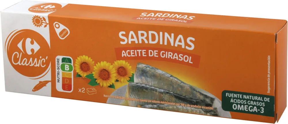 Sardinas en aceite de girasol