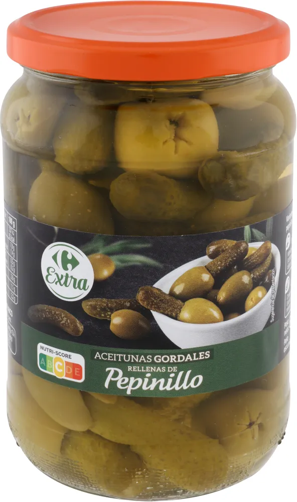 Aceitunas rellenas de pepinillo