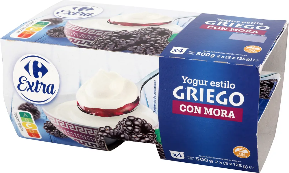 Yogur griego con mora