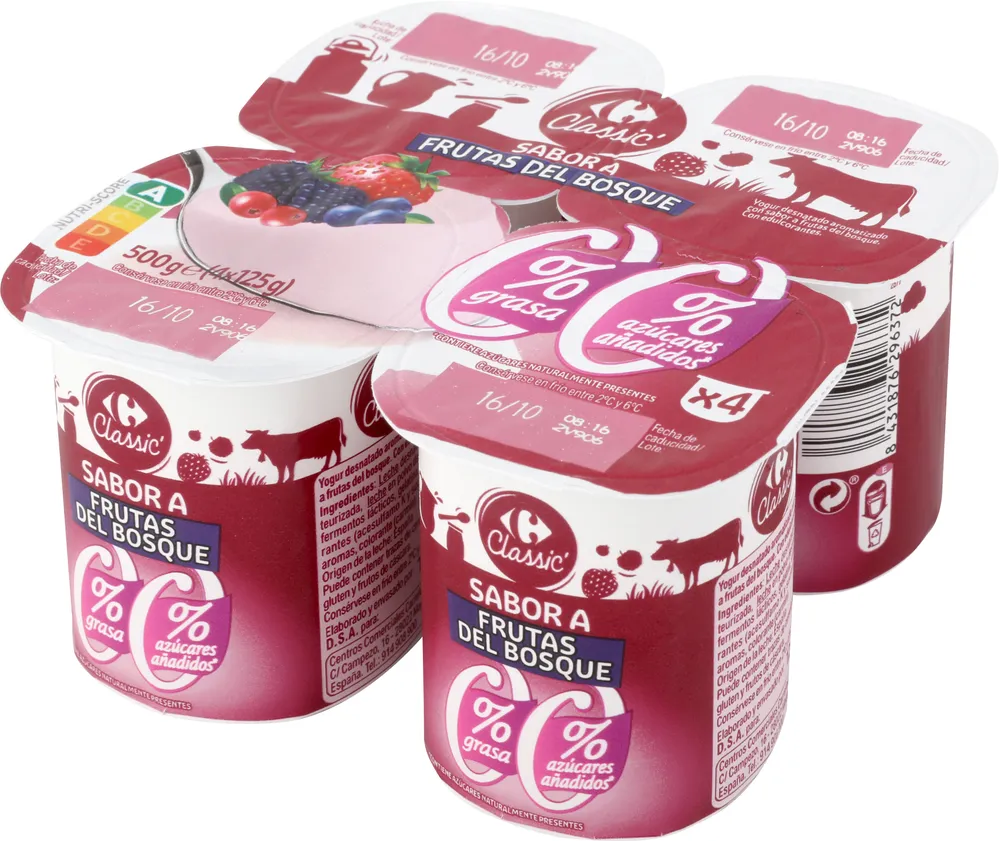 Yogur Sabor Frutas Del Bosque 00%