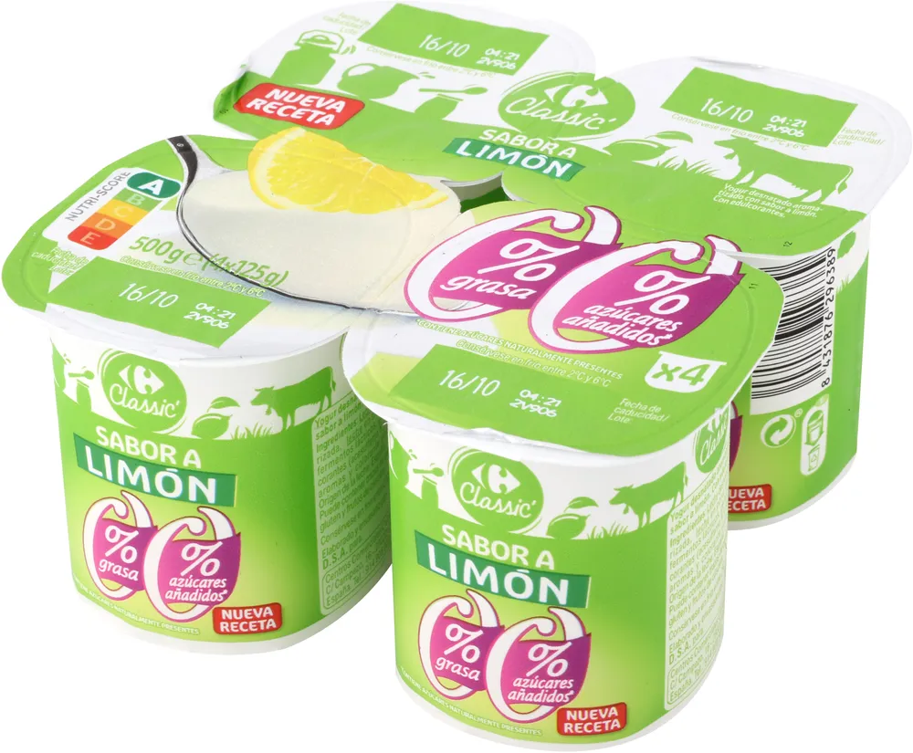 Yogur sabor limón 00%