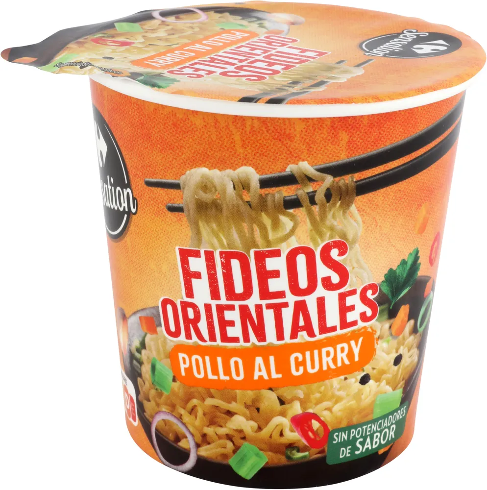 Noodles pollo al curry
