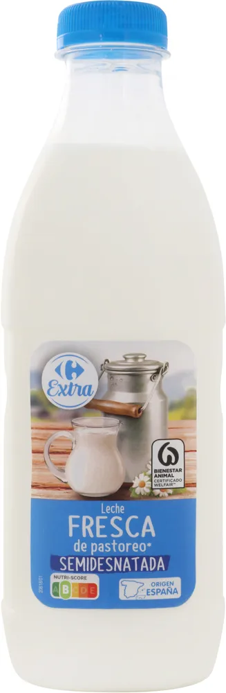 Leche fresca de pastoreo semidesnatada