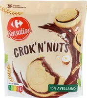 Galletas rellenas con crema de avellana