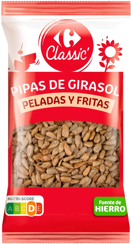 Pipas peladas fritas