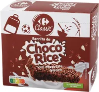 Barrita de cereales con chocolate blanco