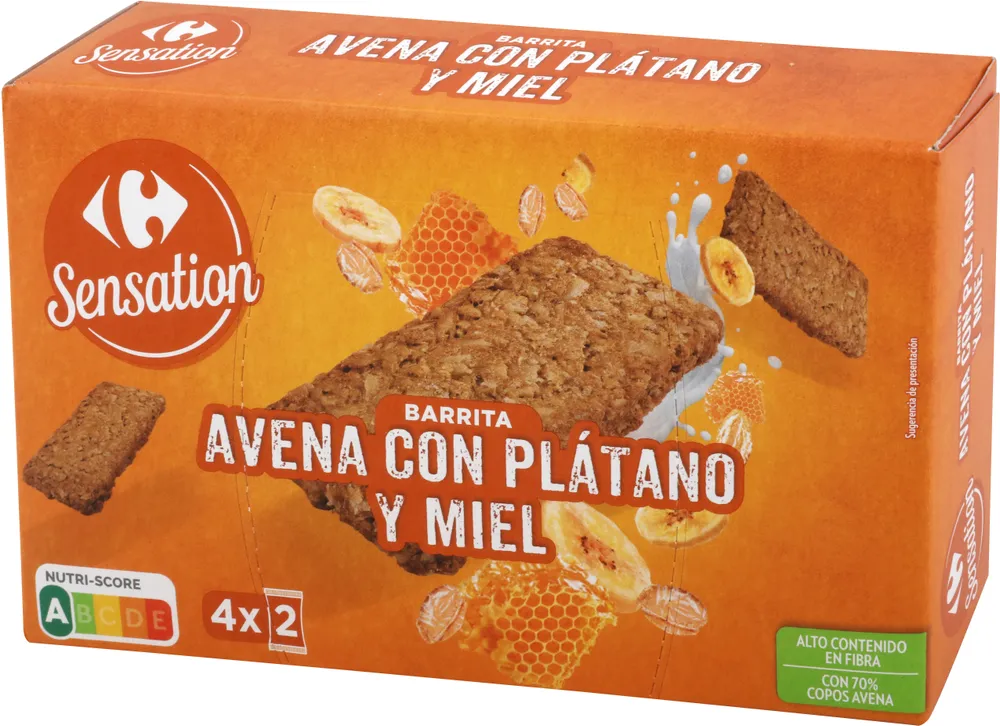 Barrita Avena Con Plátano Y Miel