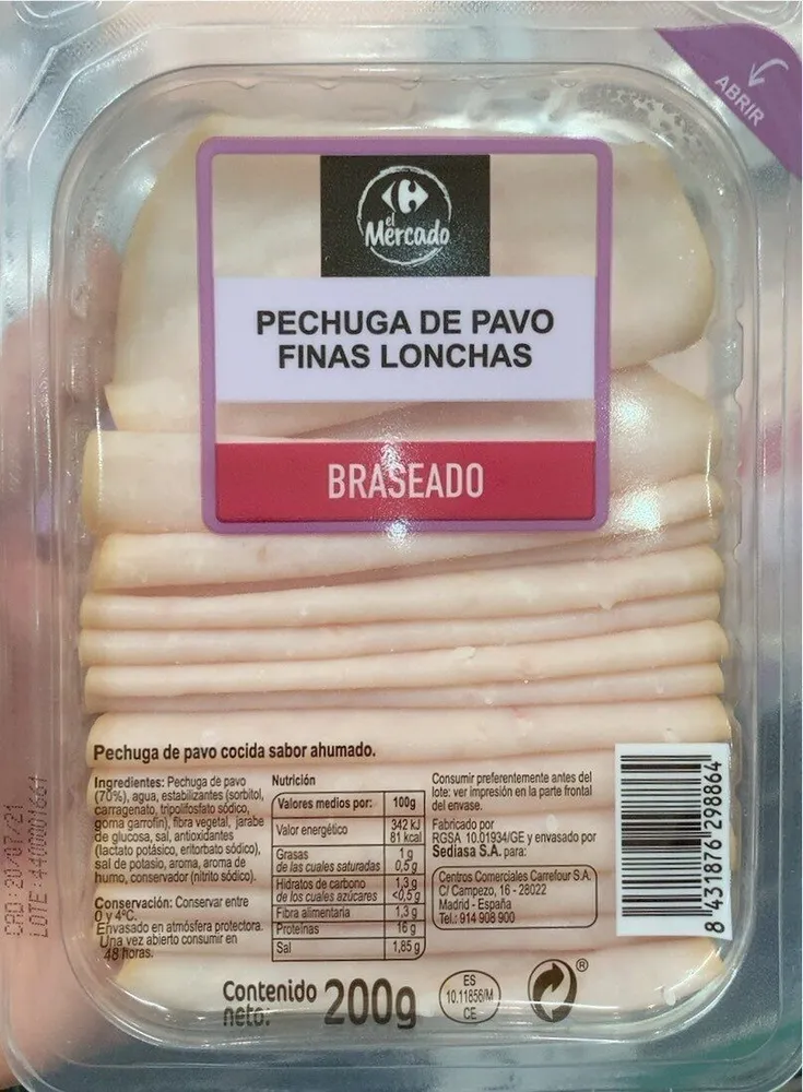 Pechuga de pavo braseado