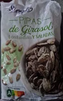 Pipas de girasol tostadas y saladas