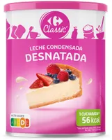 Leche condensada desnatada