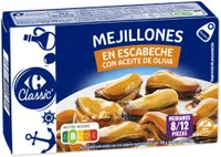 Mejillones en escabeche con aceite de oliva 8/12