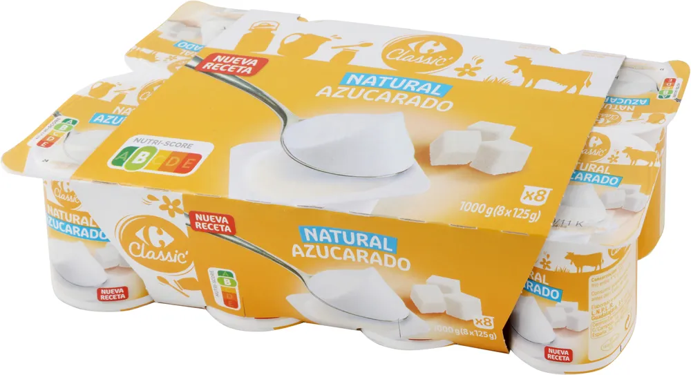 Yoghourt natural azucarado