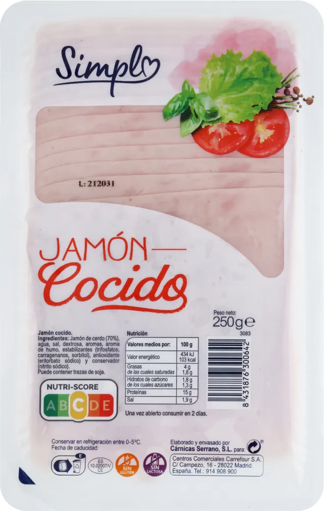 Jamon Cocido Extra Lonchas