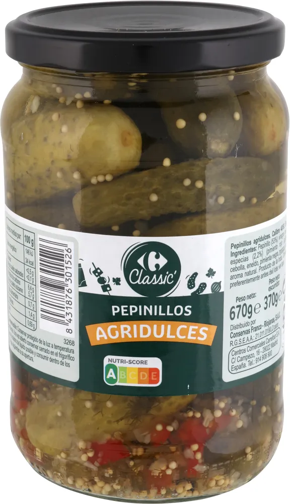 Pepinillos Agridulces