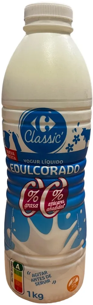 Yogur líquido edulcorado 0% grasa 0% azúcares