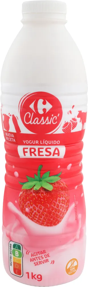 Yogur líquido de fresa