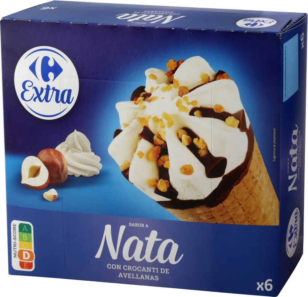 Cono Sabor Nata Con Crocanti De Avellana