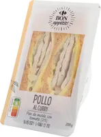 Sandwich de pollo al curry