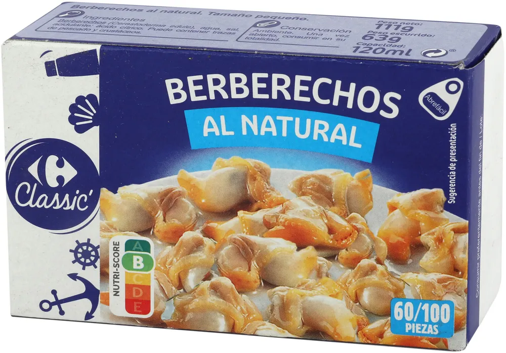 Berberecho natural 60/100