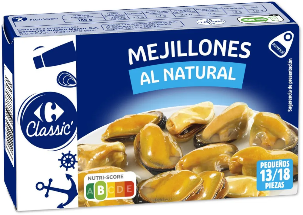 Mejillones al natural