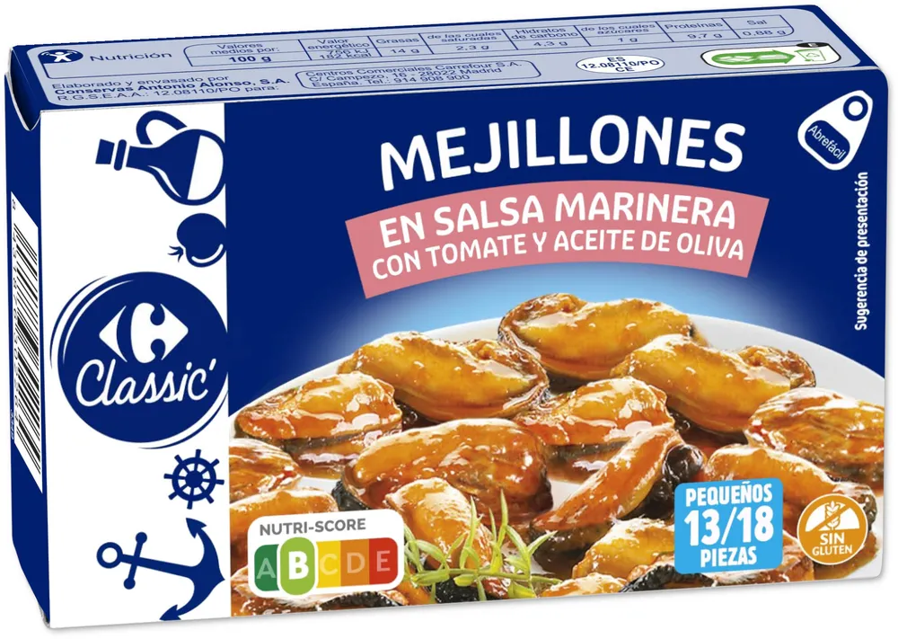 mejillones en salsa marinera con tomate y aceite de oliva