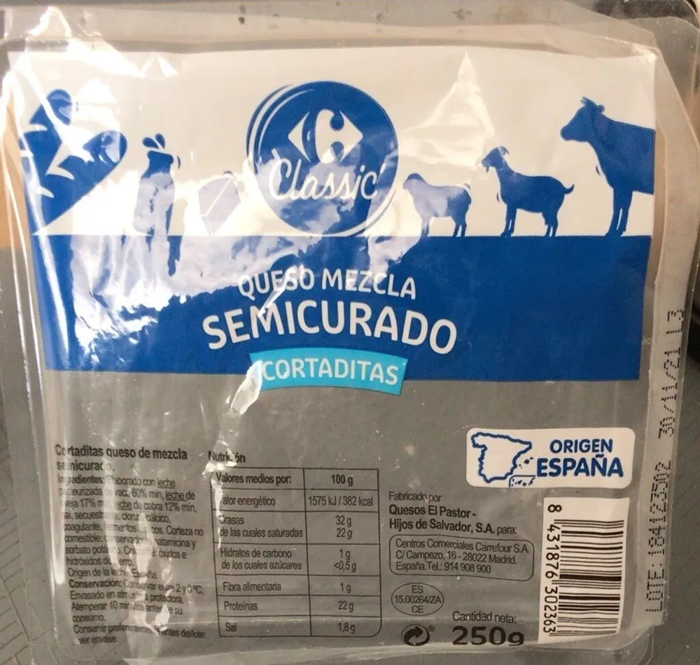 Queso mezcla semicurado