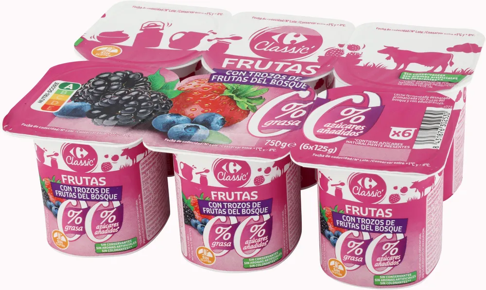 Yogur 00% con frutas del bosque