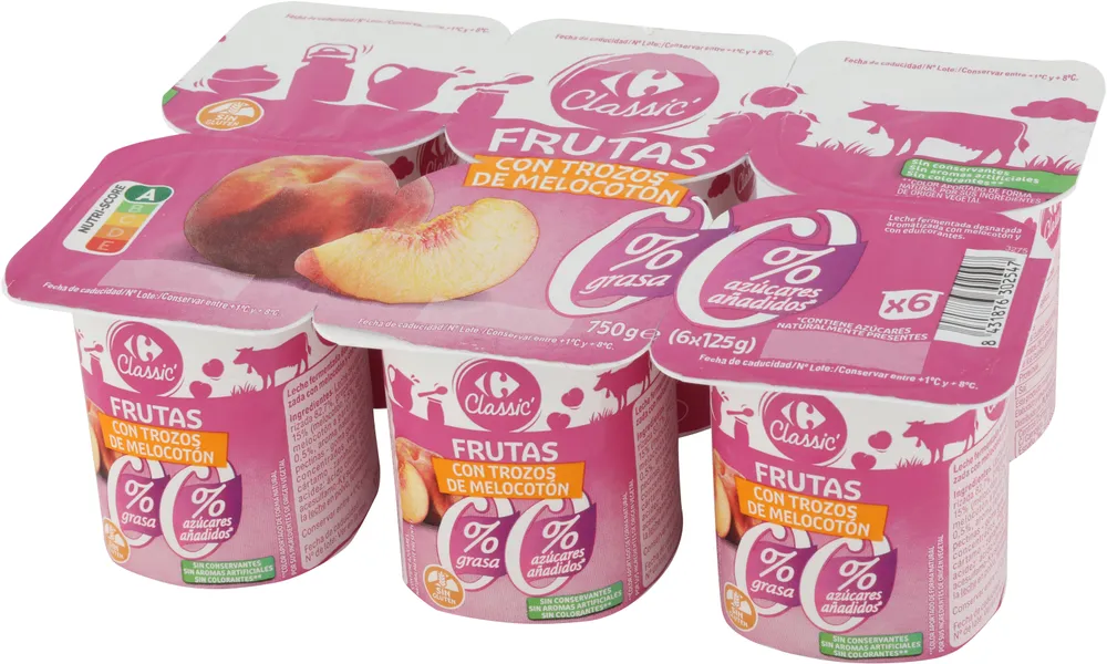 Yogur 00% con melocotón