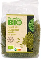 Fusilli de guisantes verdes