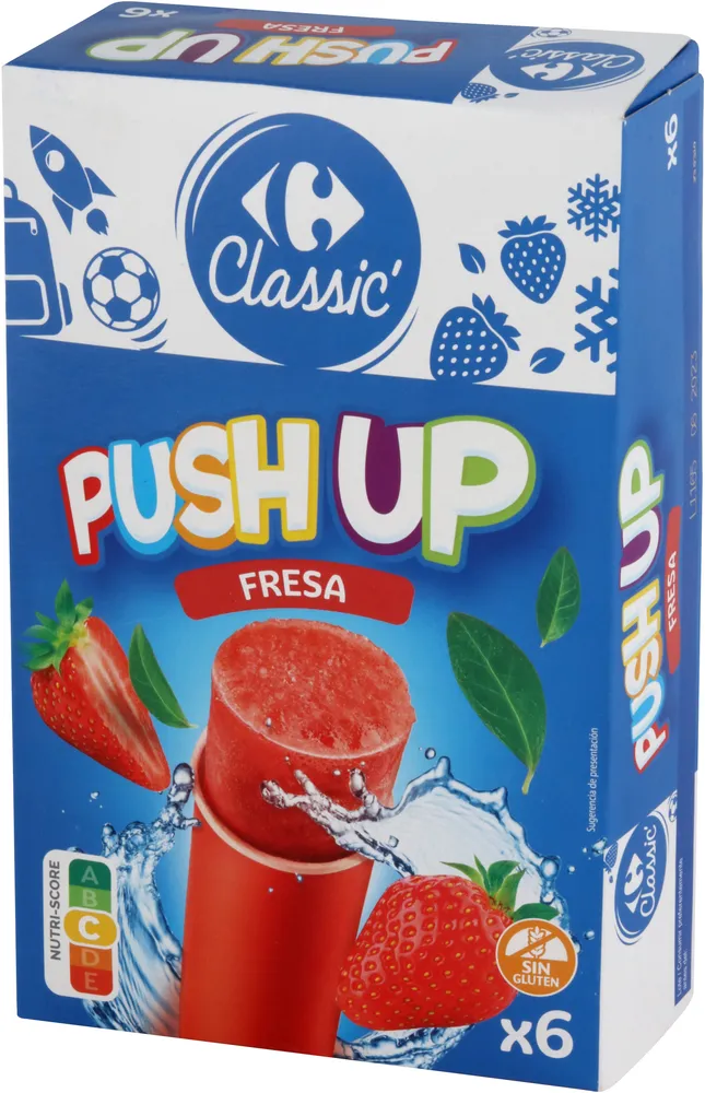 Helado push up fresa