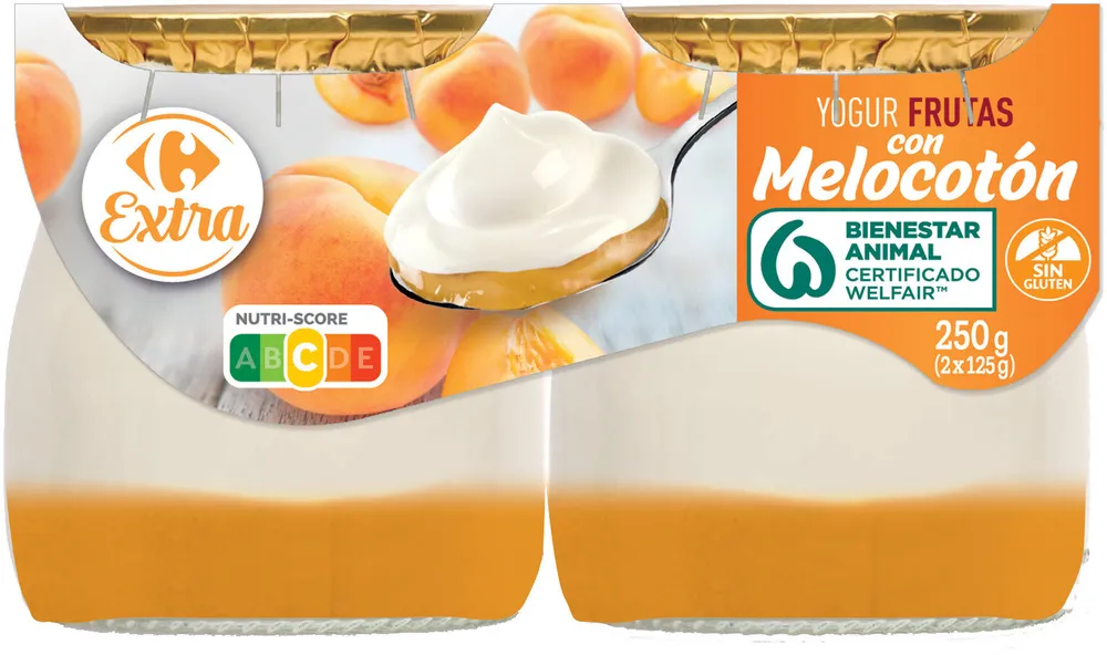 Yogur con melocotón