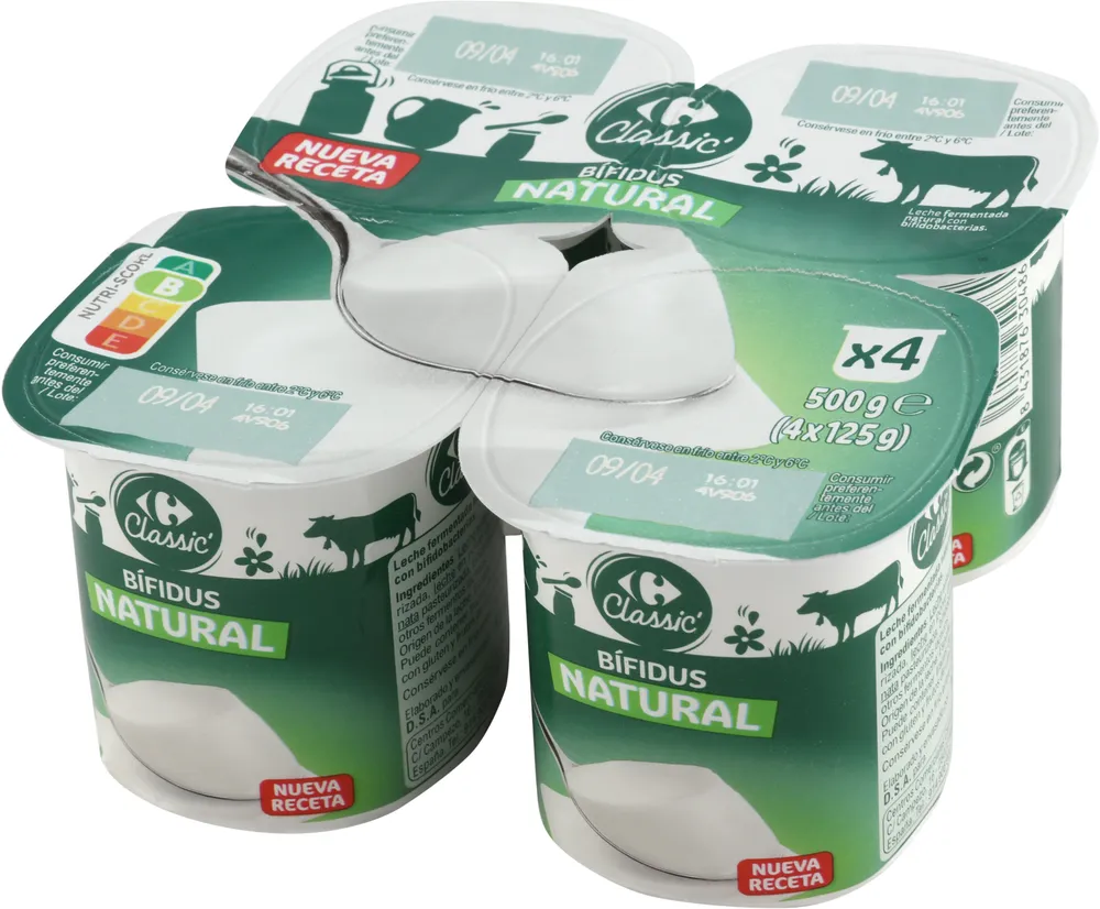 bífidus natural por cuatro Carrefour