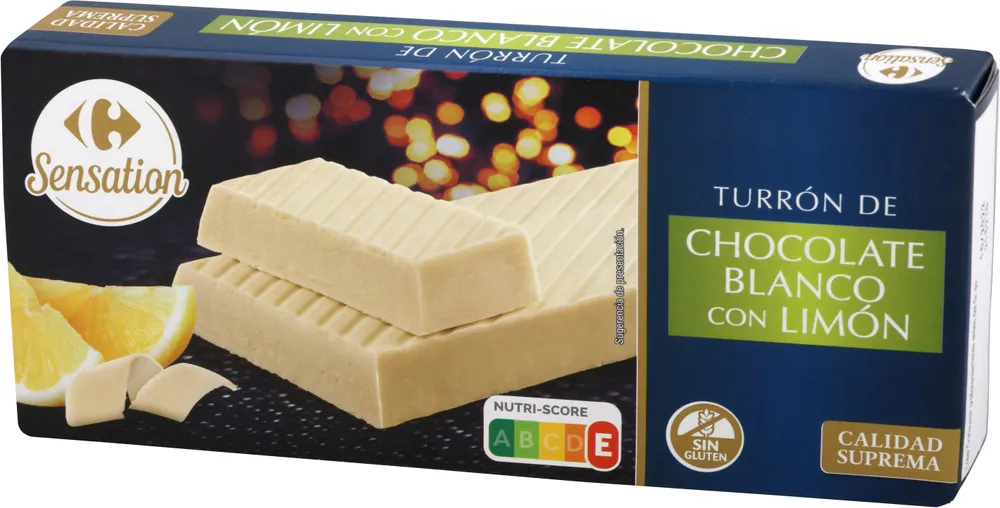 Turrón Chocolate Blanco Con Limon
