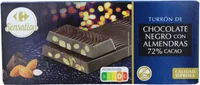 Turrón chocolate negro 72% cacao con almendras
