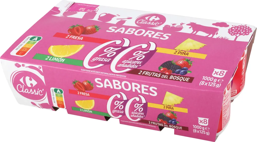 Yogur Pack Sabores (Fresa, Fb, Piña Y Limón)