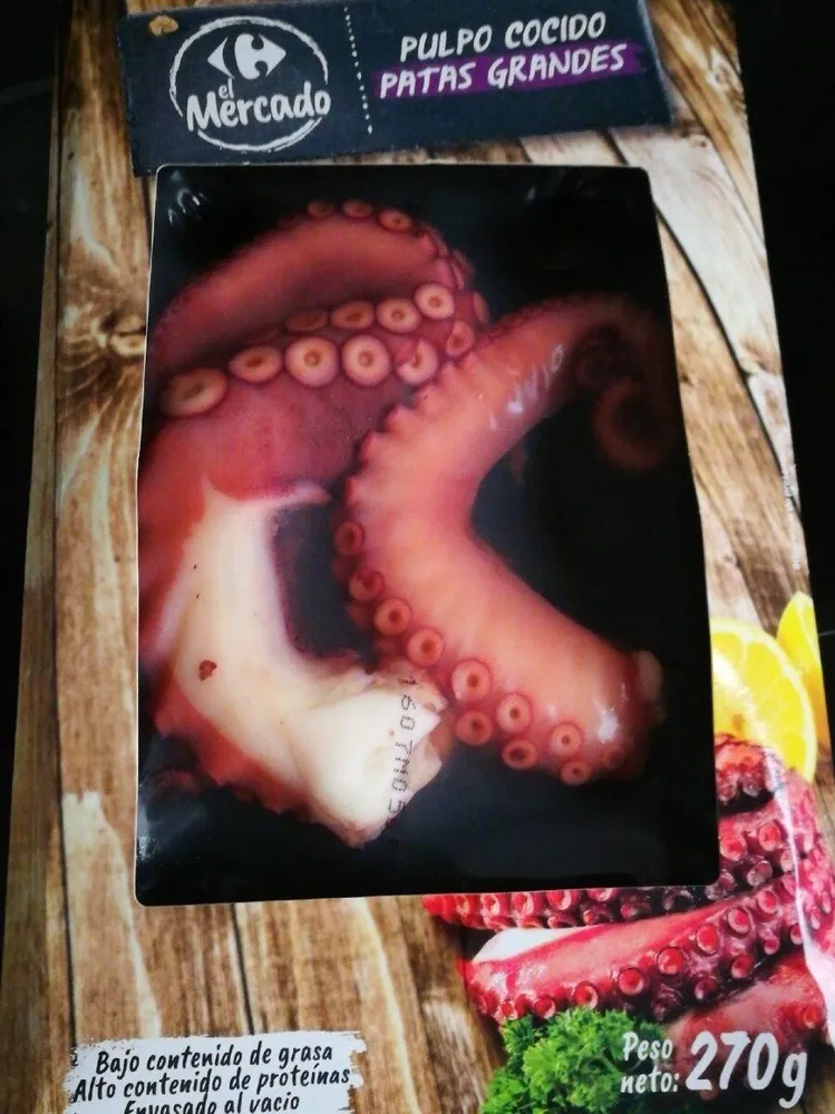 Pulpo cocido patas grandes