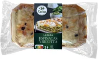 Lasaña ricotta y espinacas