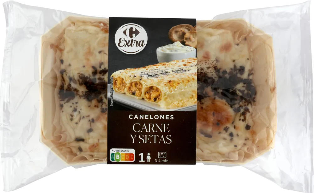 Canelones carne y setas