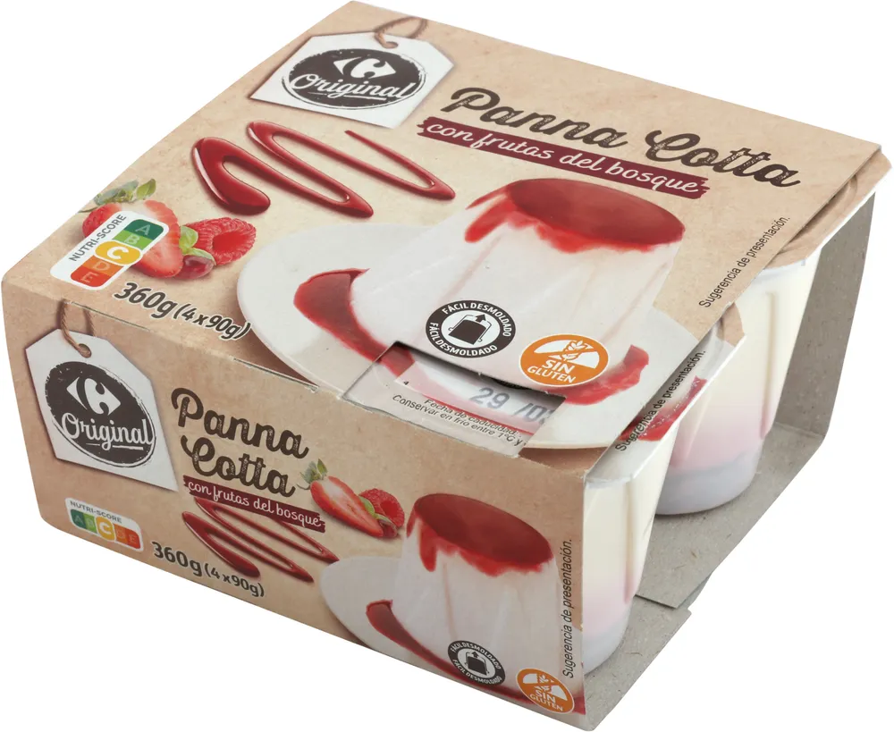 Pannacota frutos del bosque