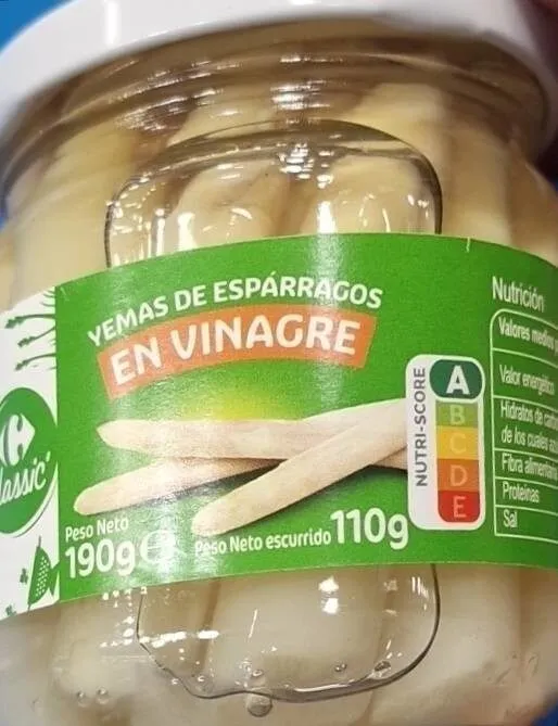 Yemas de espárragos en vinagre