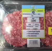 Hamburguesa cerdo y vacuno