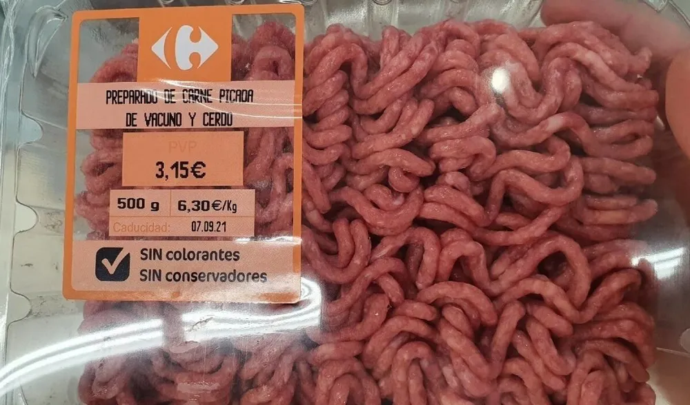Preparado de carne picada de vacuno y cerdo