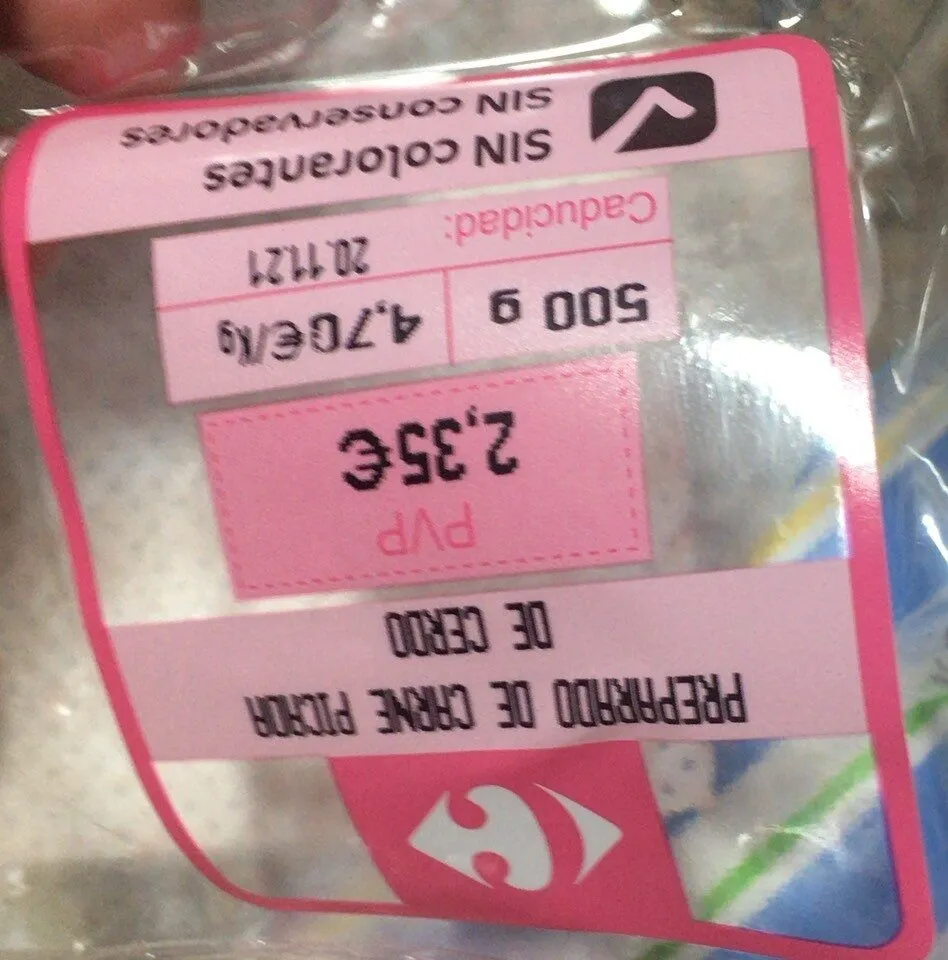 Preparado carne picada cerdo
