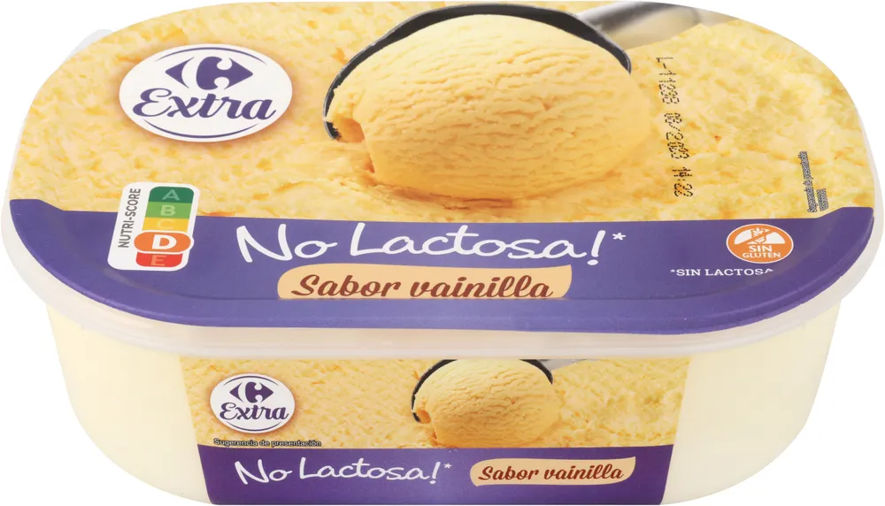 Tarrina Helado Vainilla Sin Lactosa