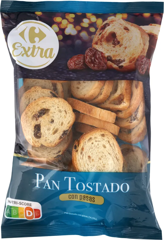 Pan Tostado Con Pasas