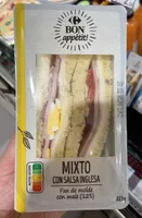 Sandwich con jamón york extra queso Edam y huevo