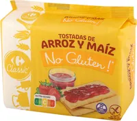 Tostadas de arroz y maíz No Gluten
